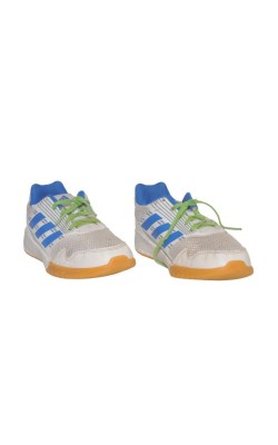 Adidas copii, alb cu albastru, marime 33
