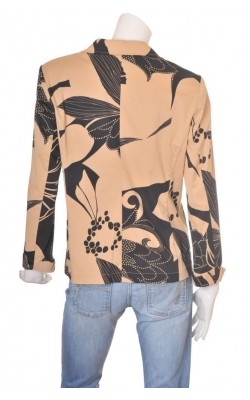 Blazer cambrat bej cu print floral Steilmann, marime 46