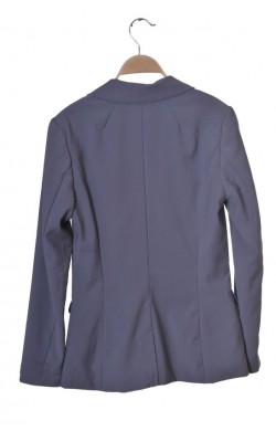 Blazer cambrat gri H&M, captuseala mov, marime 36
