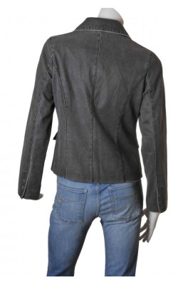 Blazer gri cambrat Leather Man, marime 40