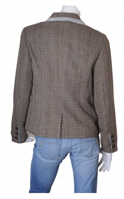 Blazer tesatura bej si bleu Lindon, marime L