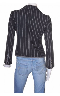 Blazer negru cambrat Ccdk, amestec lana, marime 38