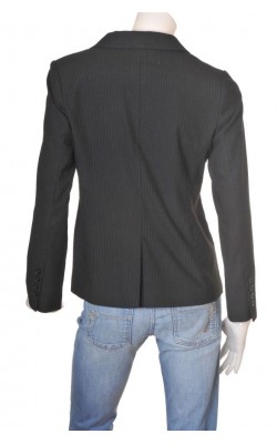 Blazer negru cu dungi H&M, marime 42