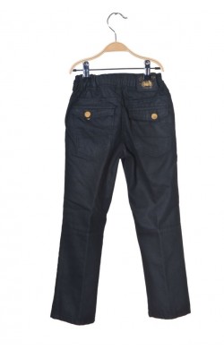 Blugi negri luciosi H&M, talie ajustabila, 6-7 ani