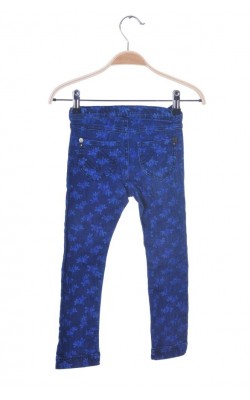 Blugi print floral Name It, talie ajustabila, 4-5 ani