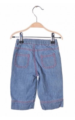 Blugi subtiri cu broderie Mineti, nasturi decorativi, 3-6 luni