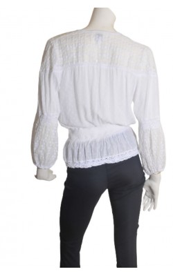 Bluza alba brodata Ane Mone, insertii dantela, marime 42