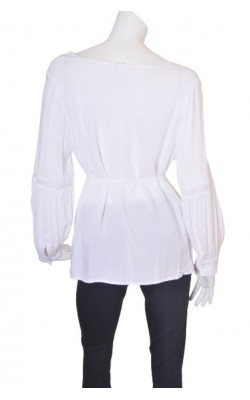 Bluza alba cu dantela H&M, marime XL