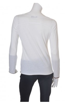 Bluza alba cu maneci bej Lindex, marime 42