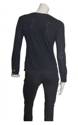 Bluza bleumarin guler brodat Days like This, marime 36