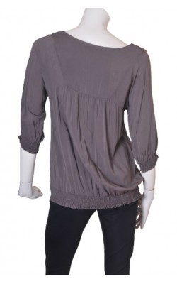 Bluza gri din vascoza cu guler din dantela Noa Noa, marime 38