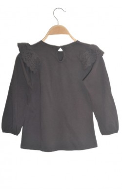 Bluza gri Zara, volan ajurat, 7 ani