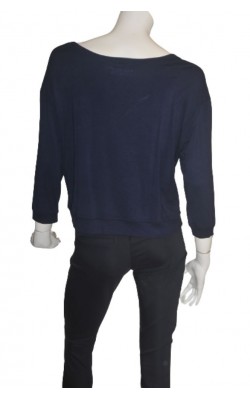 Bluza molton bleumarin cu imprimeu Bik Bok, marime L