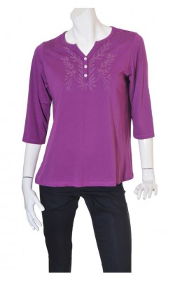 Bluza mov cu broderie Paola, marime 46