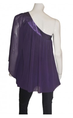 Bluza mov tul brodat cu paiete si margele Floyd, marime M