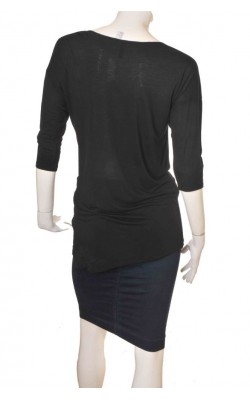 Bluza neagra cu imprimeu animal print H&M, marime 36