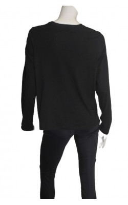 Bluza neagra cu imprimeu Flat Top, marime 46
