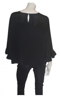 Bluza neagra Cubus, maneci cu volane, marime 46