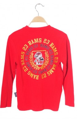 Bluza rosie Rams, bumbac, 10 ani