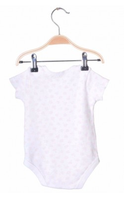 Body alb cu flori Tu, 3-6 luni