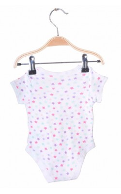 Body alb cu stelute Early Days, 0-3 luni