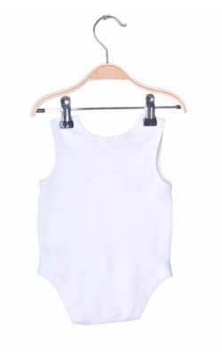 Body alb fara maneci George, 0-3 luni, 5.5 kg