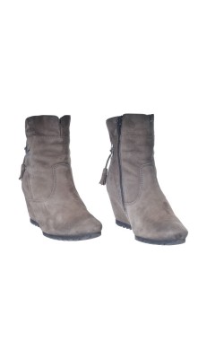 Botine piele intoarsa Paul Green, platforma ascunsa, marime 37
