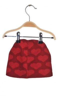 Caciula Lindex, tricot cu inimioare, 9-12 ani