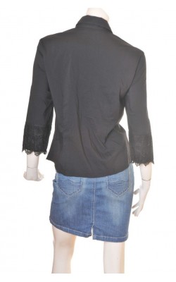 Camasa Andrea, mansete si bust dantela, marime 46