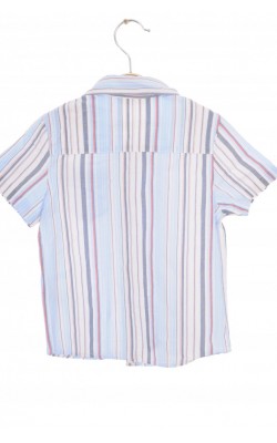 Camasa bleu cu dungi H&M, maneca scurta, 1.5-2 ani