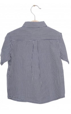 Camasa bleumarin cu alb Place, maneca scurta, 2 ani