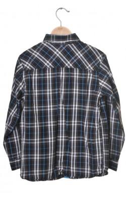 Camasa neagra cu dungi bleu Lindex, 10-11 ani