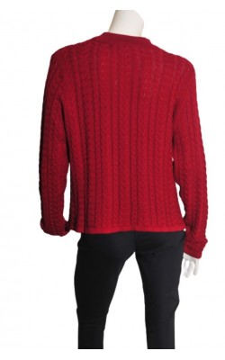 Cardigan cu torsade Kappahl, bordeaux, marime 48/50