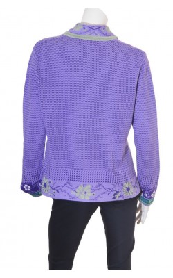 Cardigan mov Cle, bumbac, marime XXL