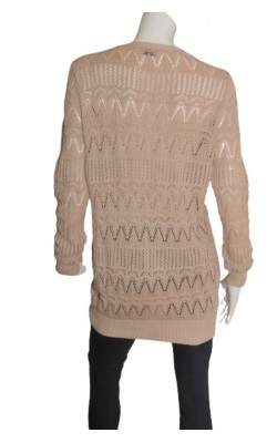 Cardigan taupe Cubus, tricot ajurat, marime M