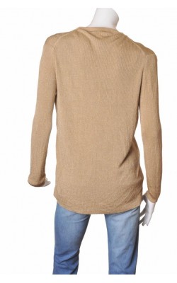 Cardigan tricot fir metalic auriu Woman's Wardrobe, marime XL