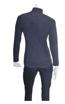 Fleece gri cu fermoar lila Line One, croi cambrat, marime S