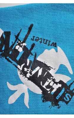 Fular tricot dublu strat, cu imprimeu