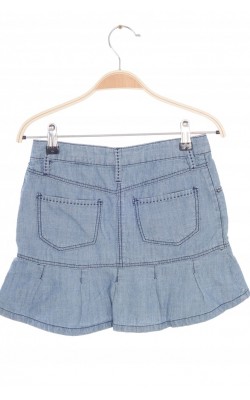 Fusta denim bleu cu volane H&M L.O.G.G., 8-9 ani