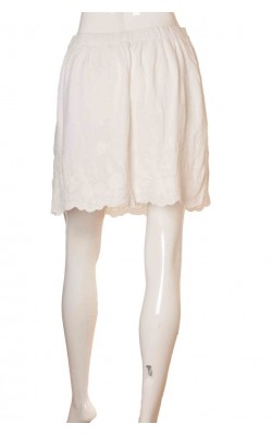 Fusta alba cu broderie Marks&Spencer Indigo, marime 38