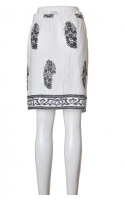 Fusta alba cu broderie Saint Tropez, marime M