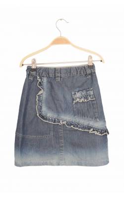 Fusta asimetrica denim prespalat CakeWalk, 8 ani