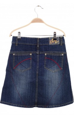 Fusta asimetrica denim stretch Check This by Lindex, 13 ani