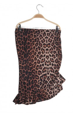 Fusta asimetrica Gina Tricot, animal print, marime M