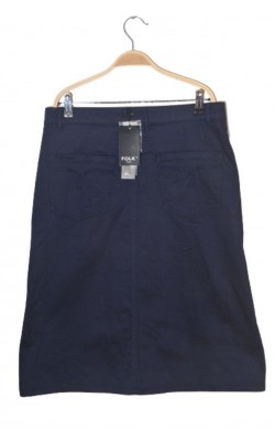Fusta bleumarin Folk, croi in A, marime 42