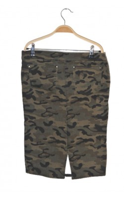 Fusta Bon Prix, print camuflaj, marime 36