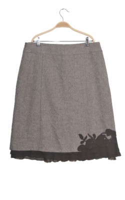 Fusta cu broderie Pepper Corn, croi in A, marime 46