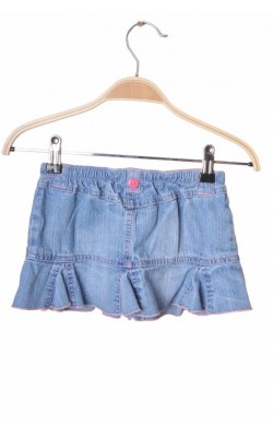 Fusta denim bleu cusaturi roz Cherokee, 18 luni