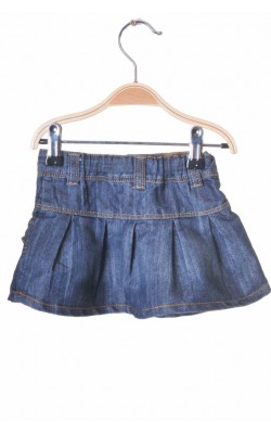 Fusta denim cu volan Next,talie ajustabila, 3-6 luni