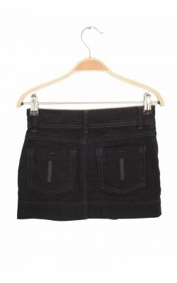 Fusta denim negru Pretty Sille, talie ajustabila, 8-9 ani
